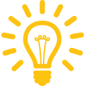 content development lightbulb icon